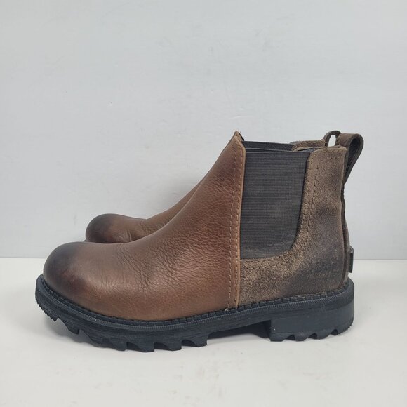 Sorel Men's Brown Leather Ankle Chelsea Boots NM3839-269 US Size 7.5 - Picture 2 of 8
